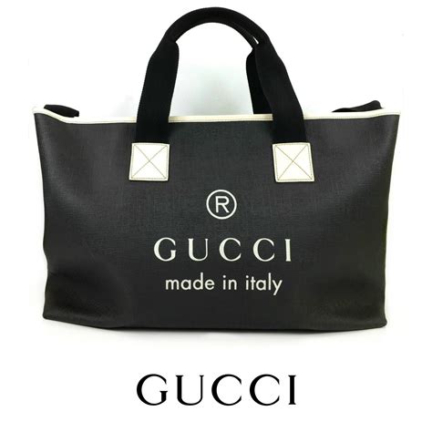 gucci shopper black canvas red green|white gucci handbag.